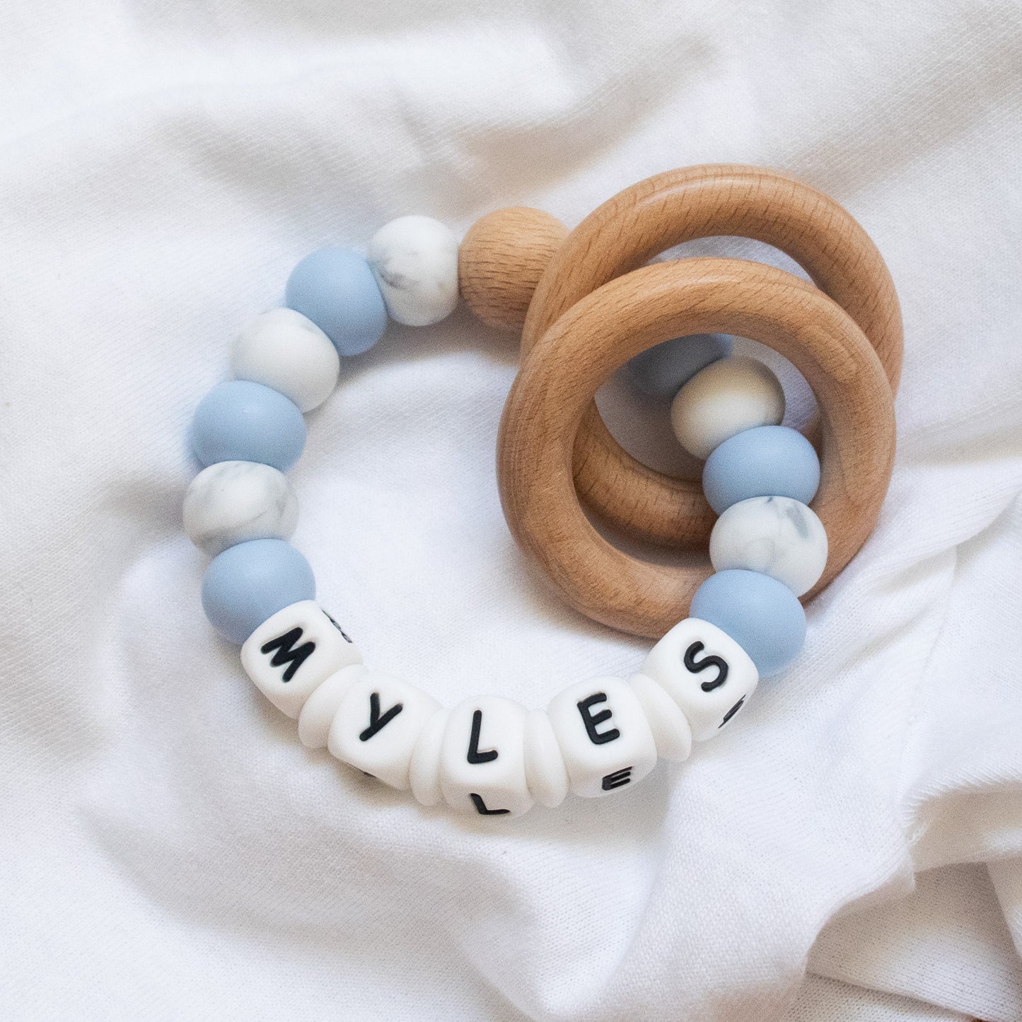 Personalised Teether Marble Collection Multiple colour options