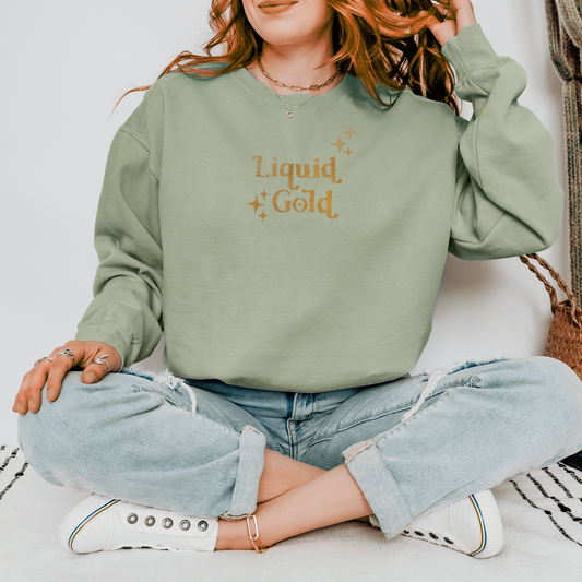 Liquid Gold Rock Sweater Breastfeeding awareness sweater