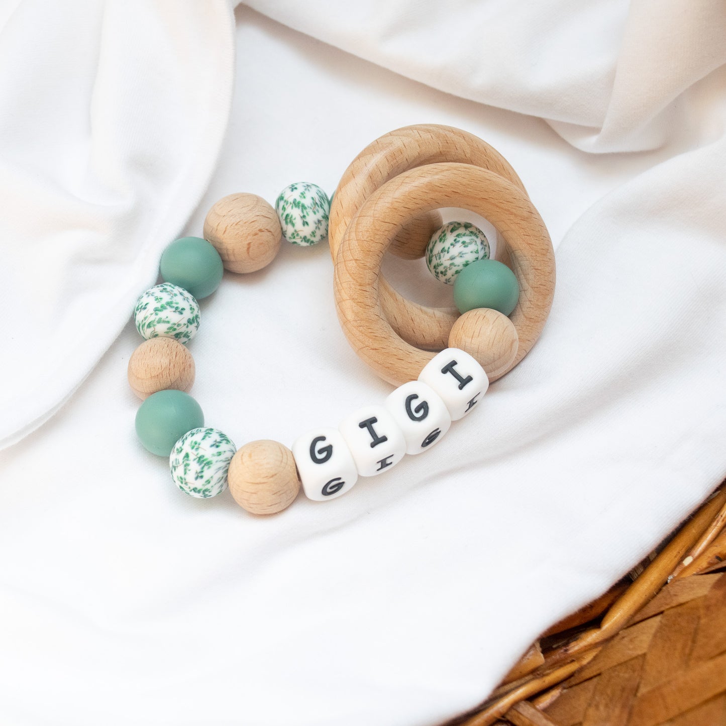 Personalised Teether - Botanical leaves Collection
