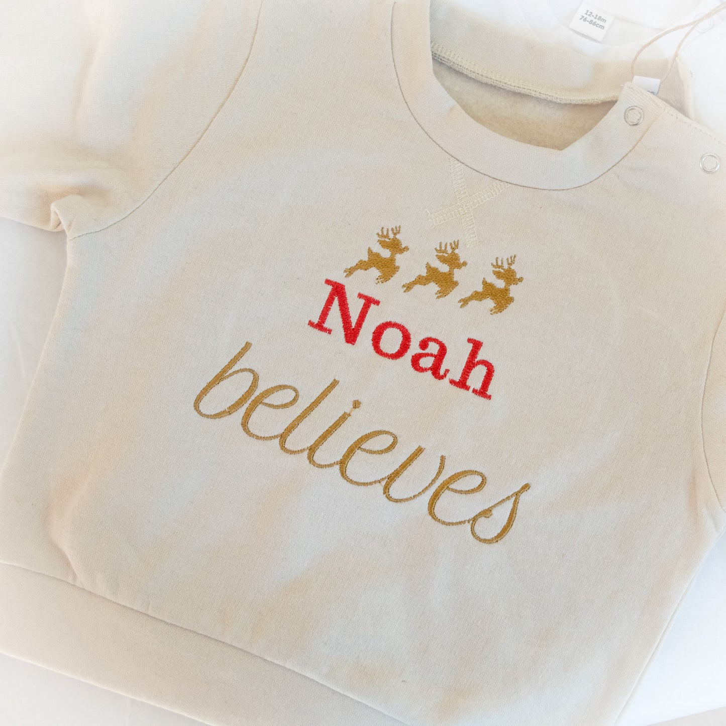 kids christmas Sweater - Name Believes