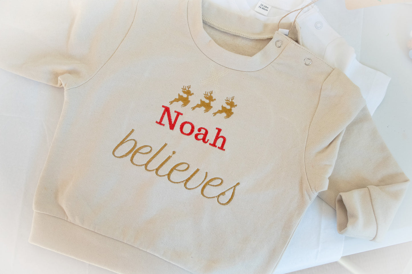 kids christmas Sweater - Name Believes