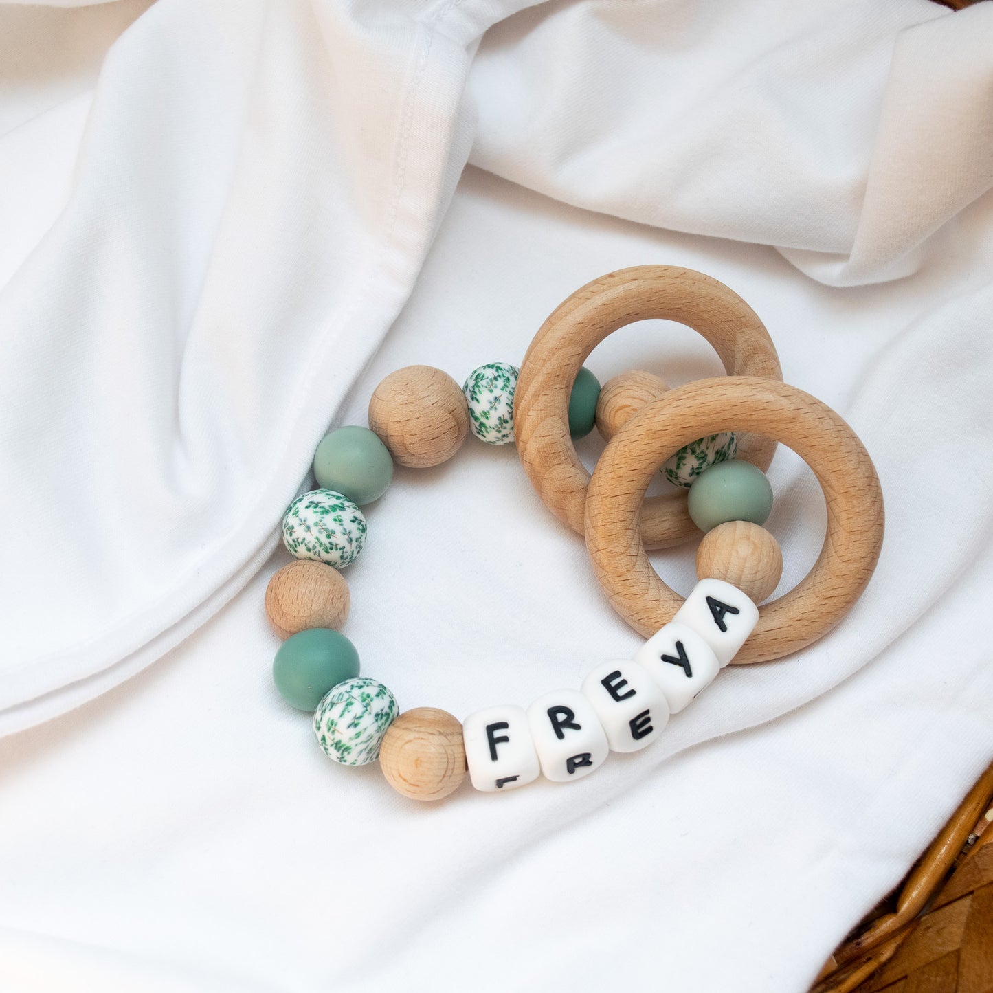 Personalised Teether - Botanical leaves Collection