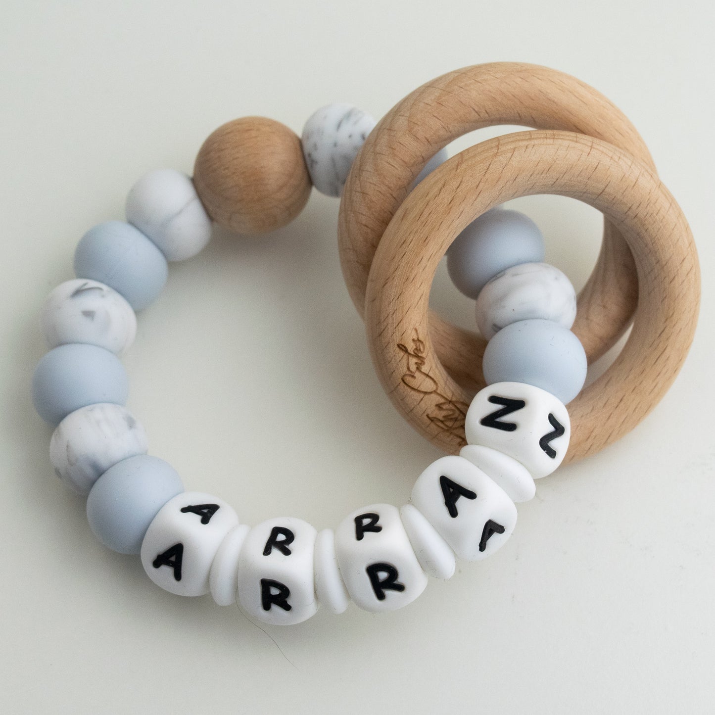 Personalised Teether Marble Collection Multiple colour options
