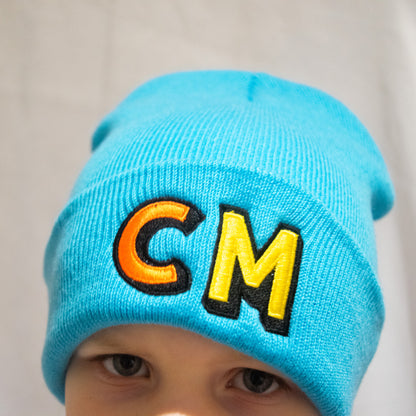 🌟 Personalised Chunky Ribbed Beanie Hat with Initial Embroidery! 🎩