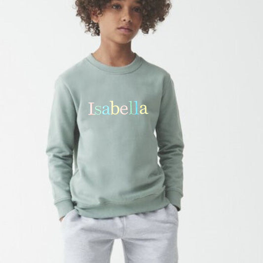 MYSTERY FONT & THREAD 🌟 Embroidered Kids' Sweater 🌈