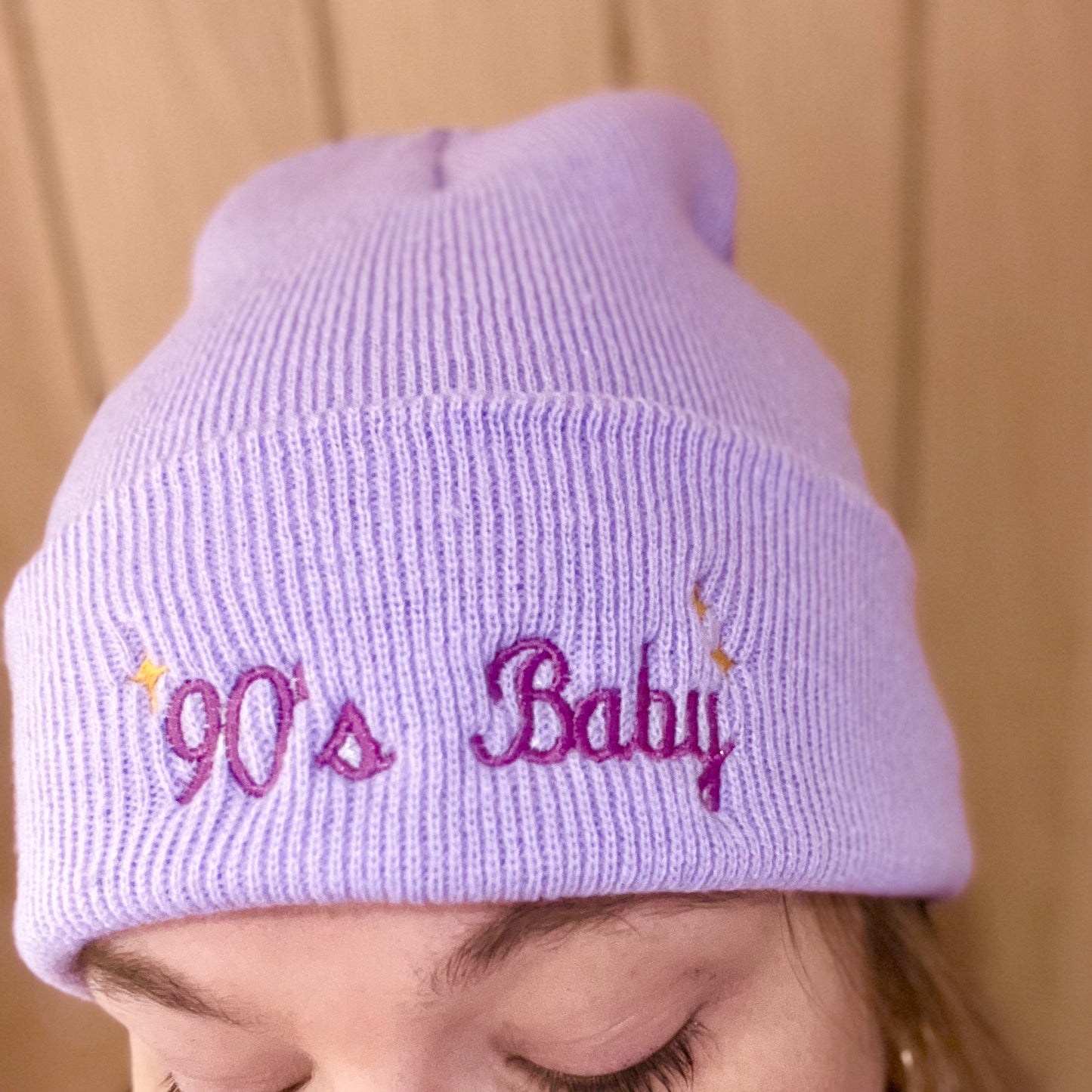 90s Babe Embroidered Beanie - Choose Your Vibe in Lavender, Surf Blue, or Grey! 🌈🧢"