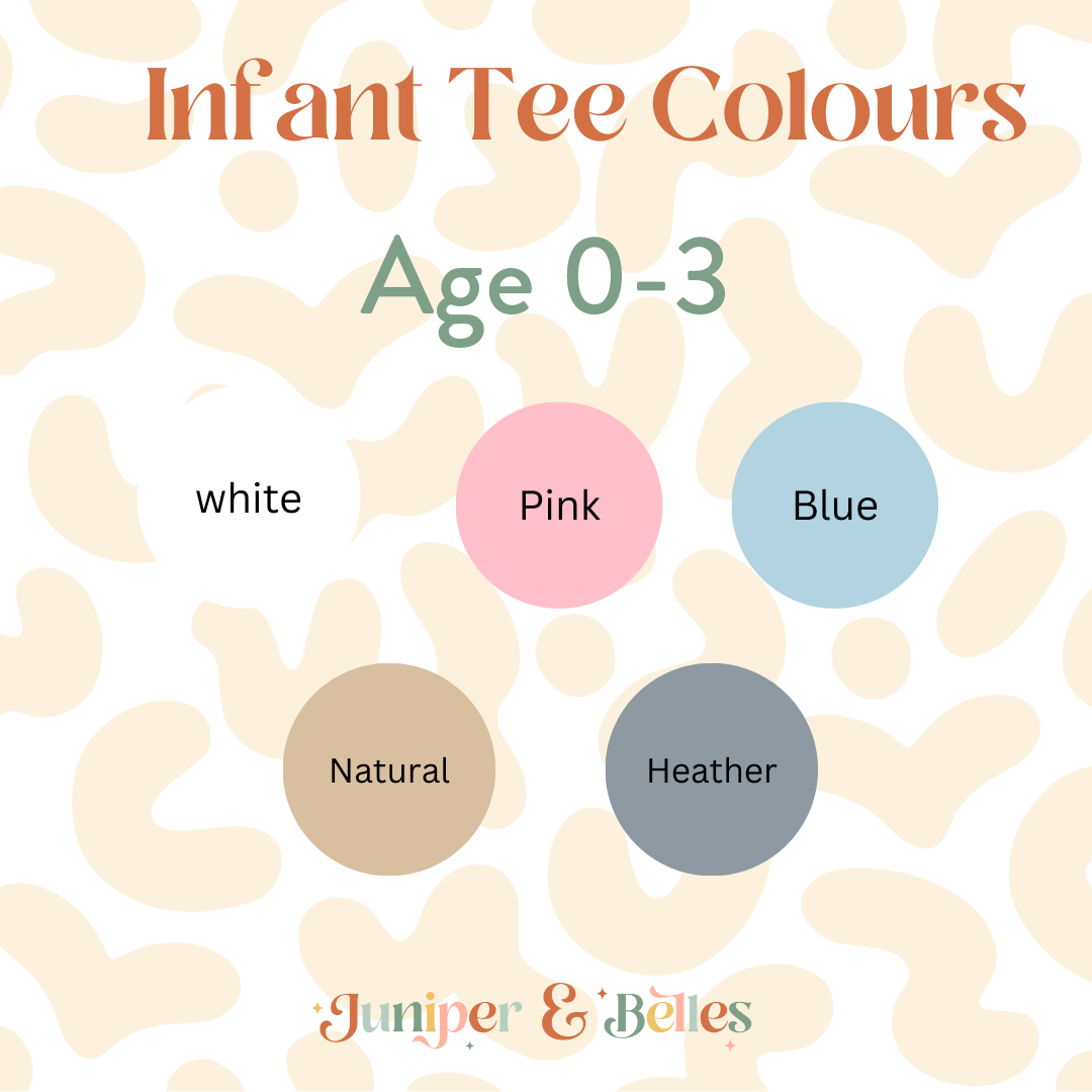 Personalised infant T-shirt Embroidered - Green Mix 0-3 YEARS