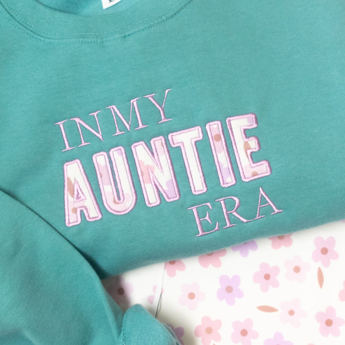 In my Auntie Era Sweatshirt - Little Flower