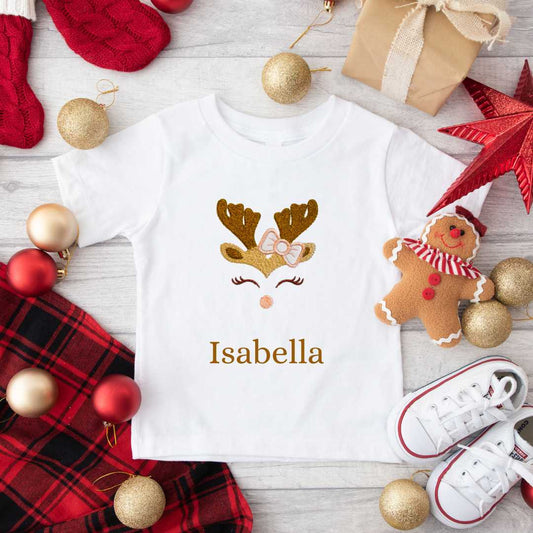 🎄 Personalised Children's Reindeer Christmas Top 🦌