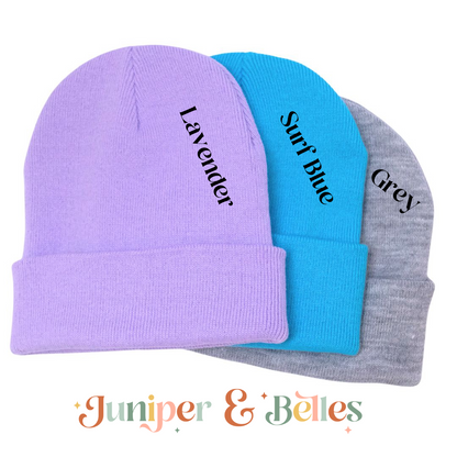 🌟 Personalised Chunky Ribbed Beanie Hat with Initial Embroidery! 🎩