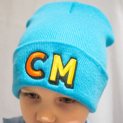 🌟 Personalised Chunky Ribbed Beanie Hat with Initial Embroidery! 🎩