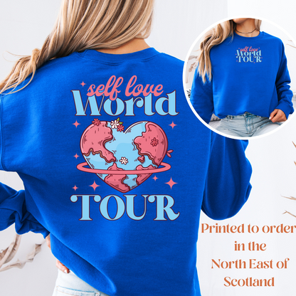self love world tour t cotton sweater graphic printed