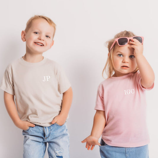 👶👕 "Tiny Trendsetters" Personalised Initial T-Shirt Set 👕👶 2 for £14
