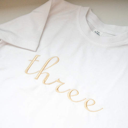 white birthday celebrate t-shirt