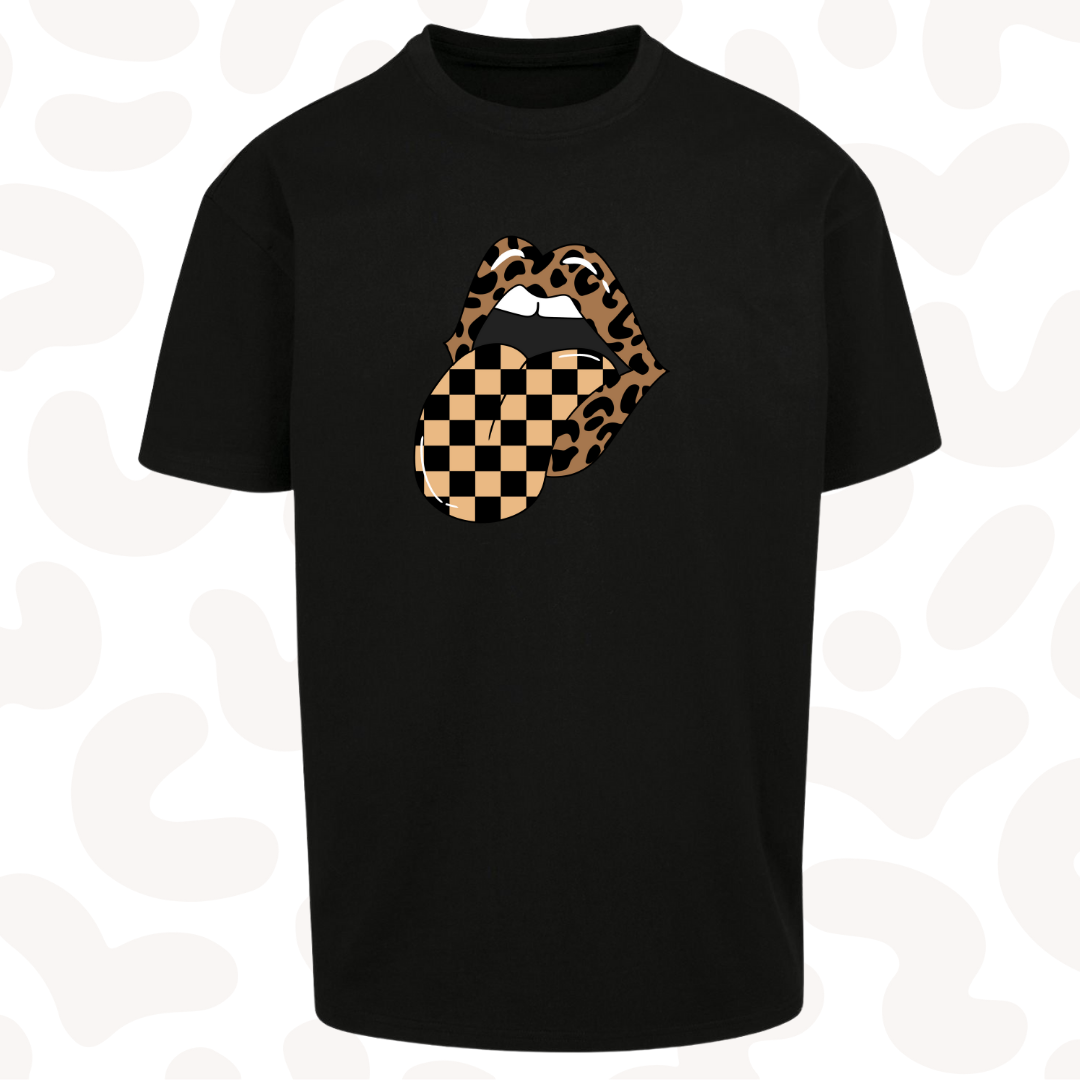 Adult Graphic T-shirt Leopard Print Grunge Heavyweight - sizes XS-5XL