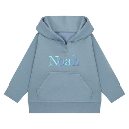 🌟 Personalised Embroidered Infant HOODIE - Customisable Name/colours - Sustainable - Ages Newborn to 6 🌈