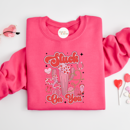 Adults Valentines Sweater STUCK ON YOU Unisex S-5XL