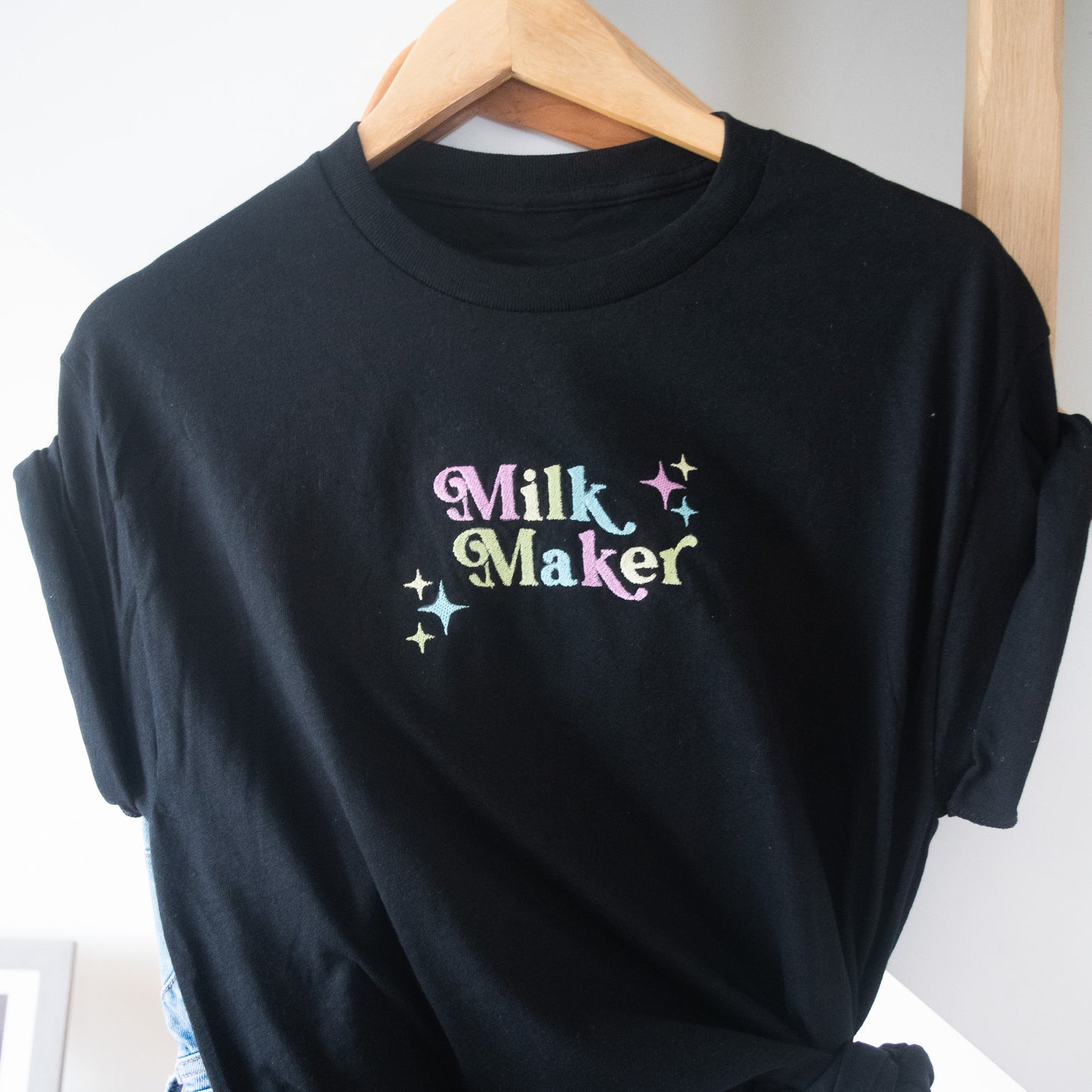 🌟 Empowerment Embroidered 'Milk Maker' Breastfeeding Awareness Top 🤱
