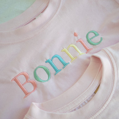 🌈Infant  Custom Embroidered Kids' Top - Rainbow mix  🦄 newborn - 3 years