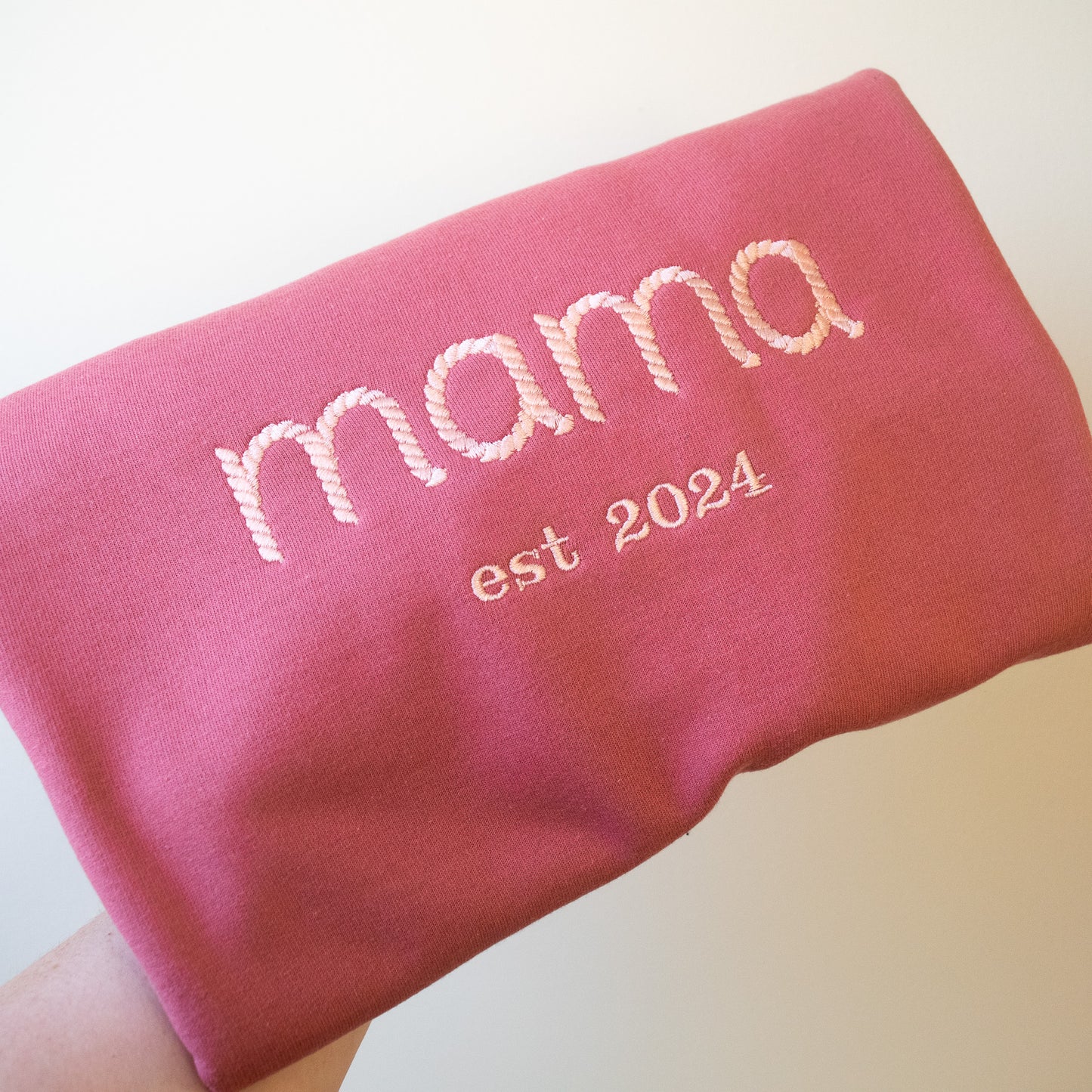Mama sweater rope font with year personalisation