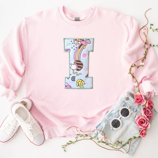 Personalised Applique Sweater - 5 fabric choices 🤩 Initial or Birthday Age