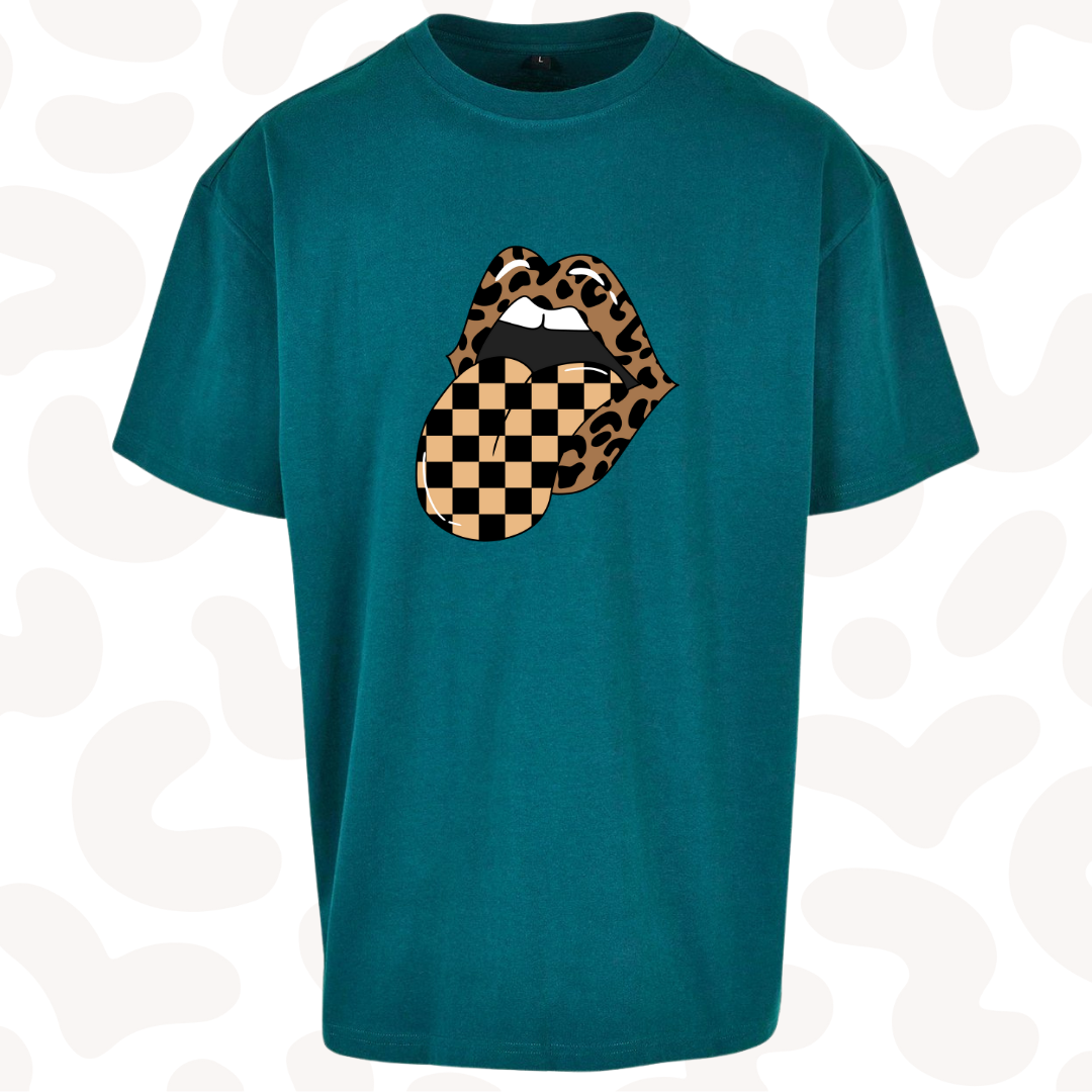 Adult Graphic T-shirt Leopard Print Grunge Heavyweight - sizes XS-5XL
