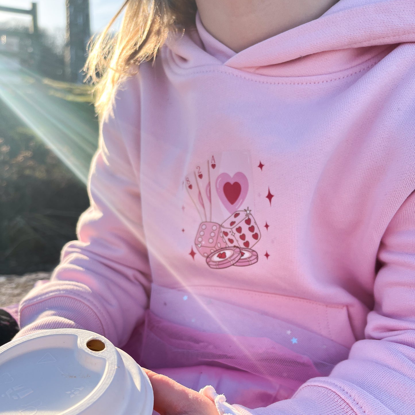 Girls Graphic Hoodie - feeling lucky - 6 hoodie colour options