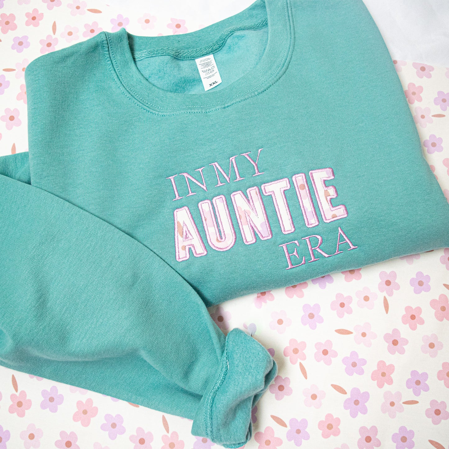 In my Auntie Era Sweatshirt - Little Flower
