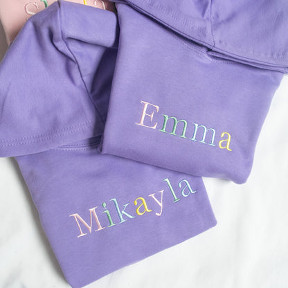 🌟Kids' Custom Hoodie 🌈 | Personalise Your Little One's Style! 🎨 Rainbow Mix