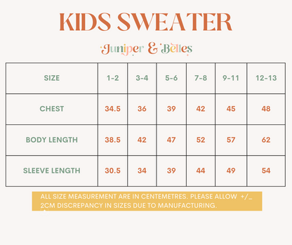 🌟 Custom Embroidered Kids' Sweater - Make It Yours! 🌈 Beige Thread mix