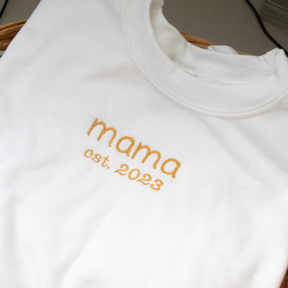 🕰️ Timeless Love: Mama's Year-Embroidered Sweaters 🌼