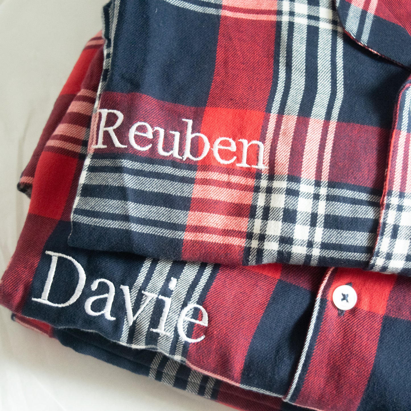 Personalised Tartan Christmas All in one with Embroidery - infant