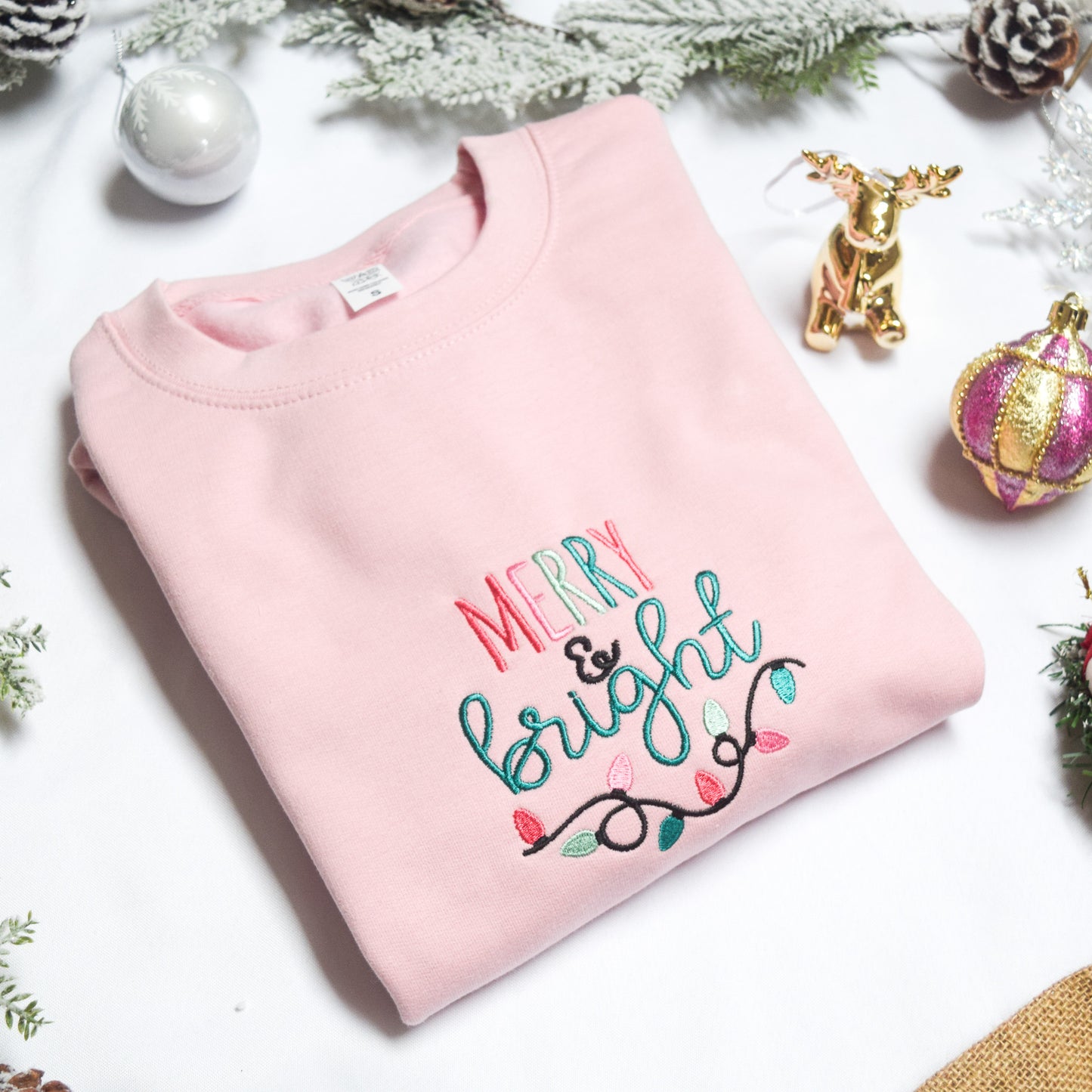 Merry & Bright Adult Christmas Jumper UNISEX
