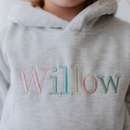 🌟Kids' Custom Hoodie 🌈 | Personalise Your Little One's Style! 🎨 Rainbow Mix