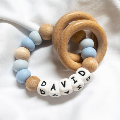 Personalised Teether -🩵  Blue mix 💙