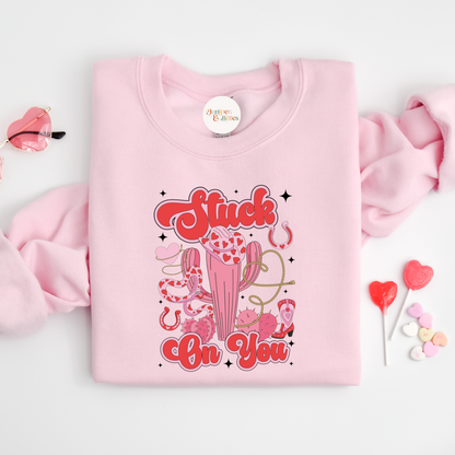 Adults Valentines Sweater STUCK ON YOU Unisex S-5XL