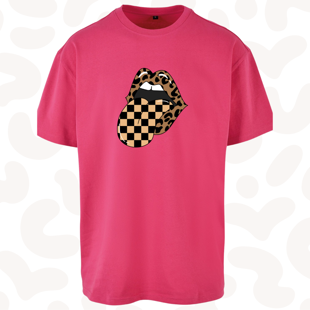 Adult Graphic T-shirt Leopard Print Grunge Heavyweight - sizes XS-5XL