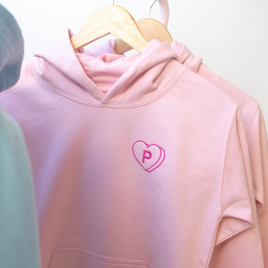 Candy Heart Initial Hoodie
