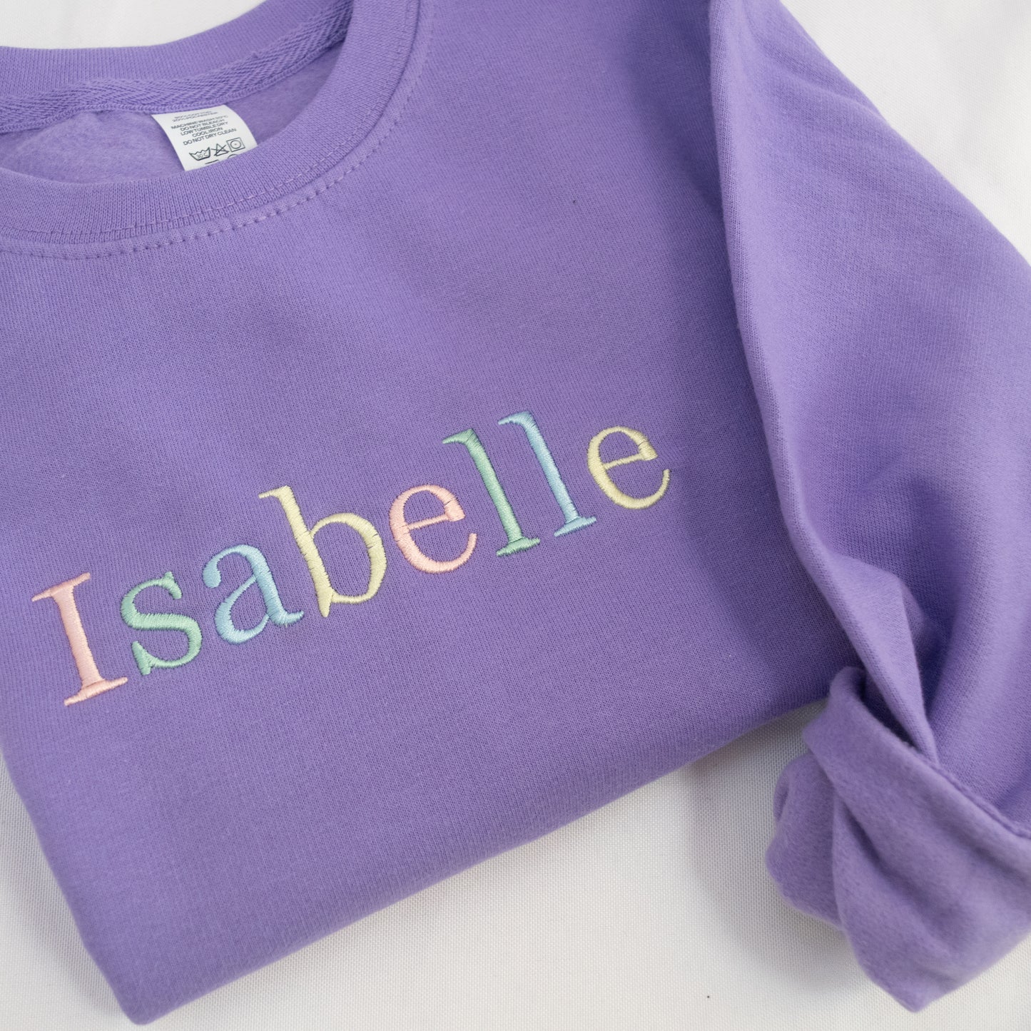🌟 Custom Embroidered Kids' Sweater - Make It Yours! 🌈 RAINBOW Thread mix