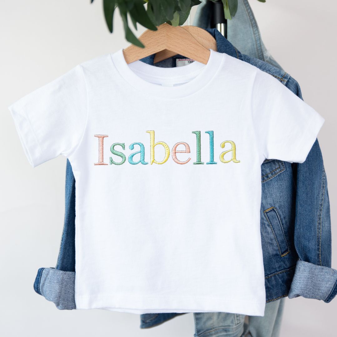 🌈Infant  Custom Embroidered Kids' Top - Rainbow mix  🦄 newborn - 3 years