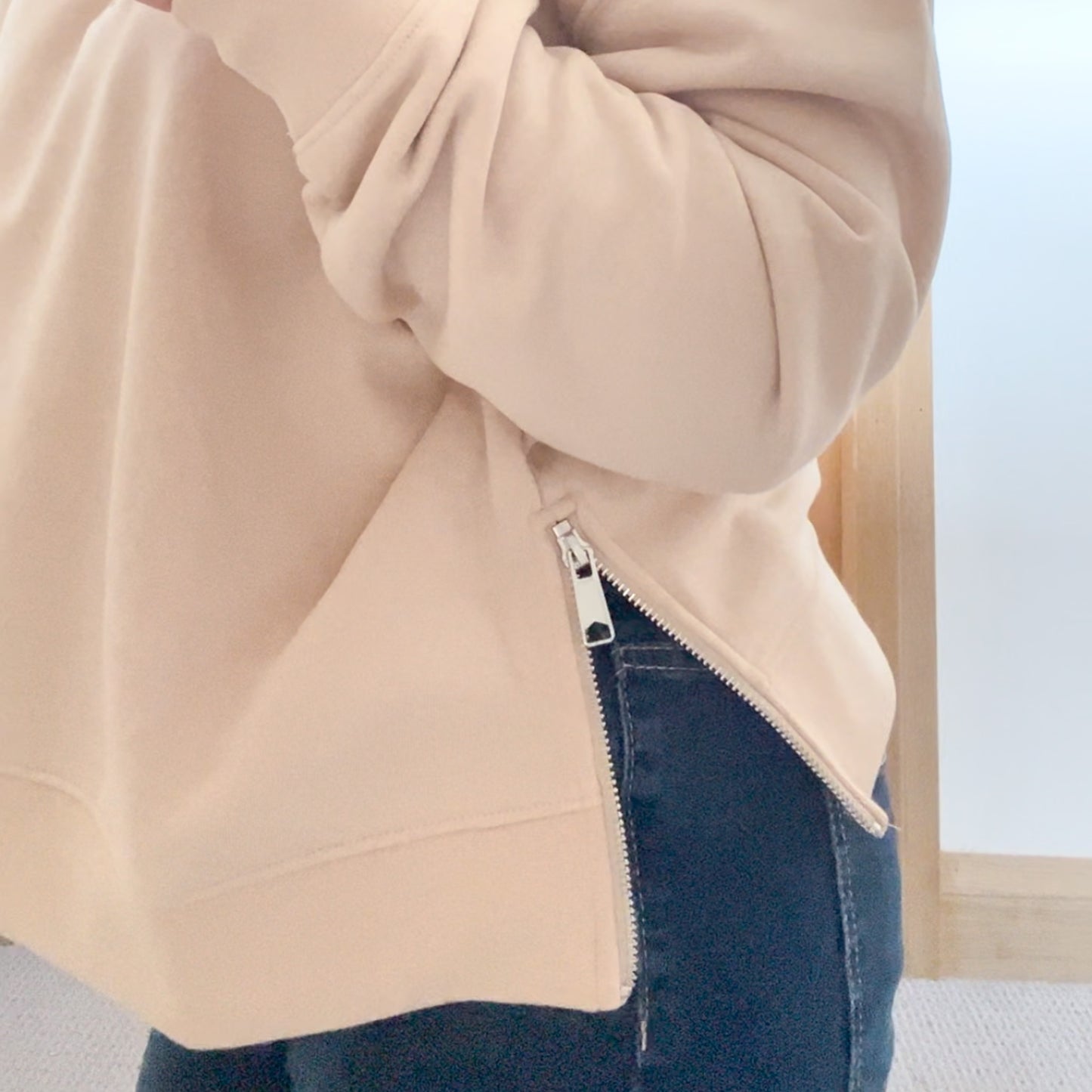 In my mama era sweater SIDE ZIPS