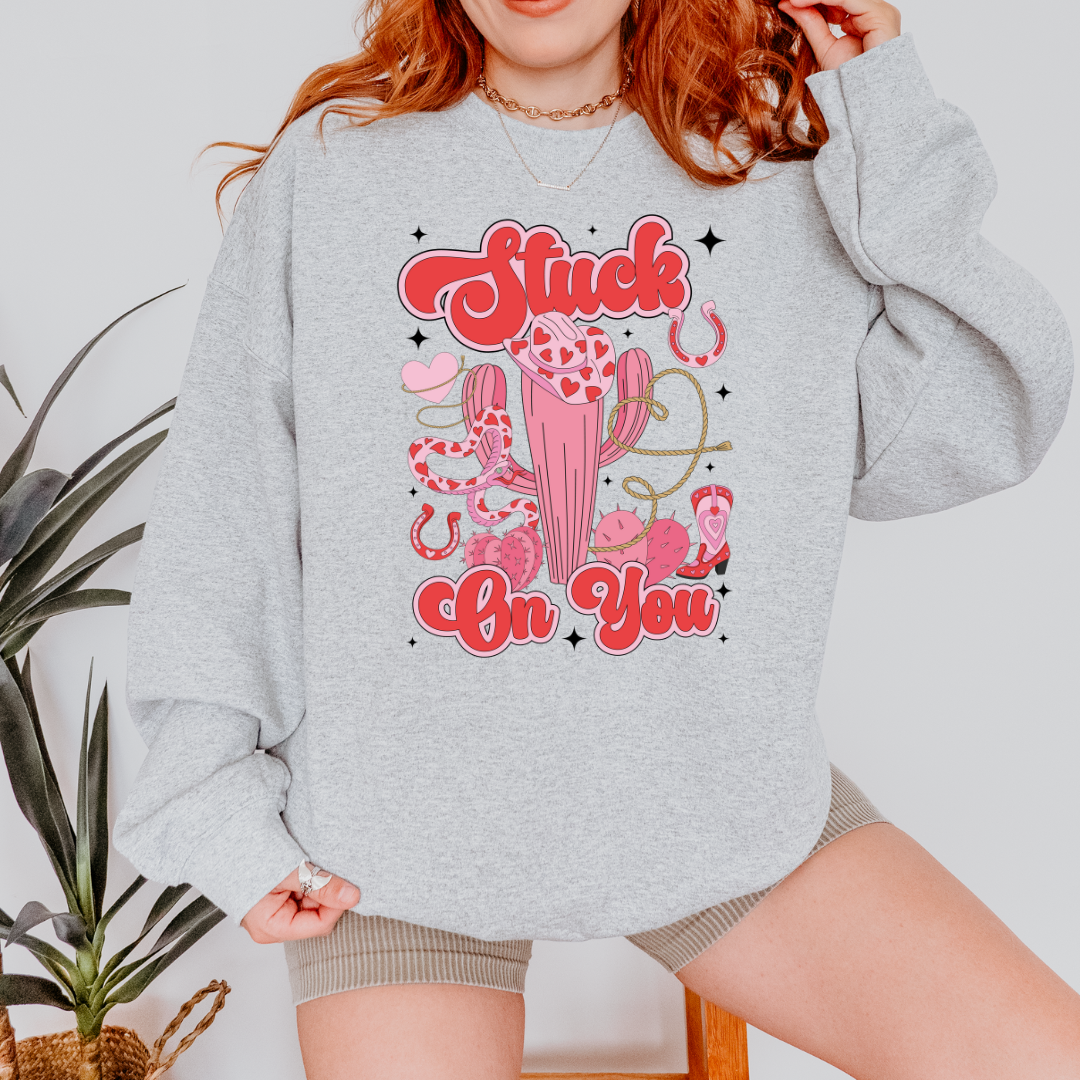 Adults Valentines Sweater STUCK ON YOU Unisex S-5XL