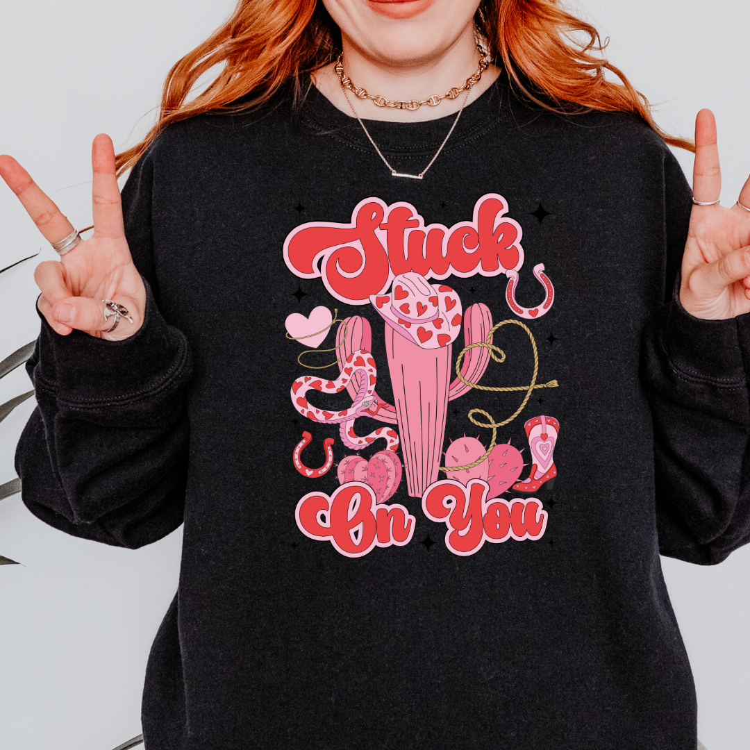 Adults Valentines Sweater STUCK ON YOU Unisex S-5XL