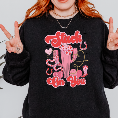 Adults Valentines Sweater STUCK ON YOU Unisex S-5XL