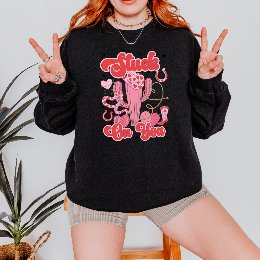 Adults Valentines Sweater STUCK ON YOU Unisex S-5XL