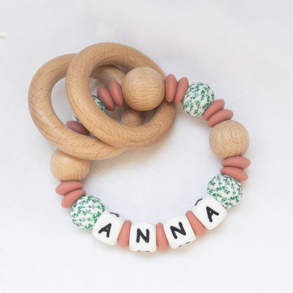 Personalised Teether - Botanical leaves Lentil Collection