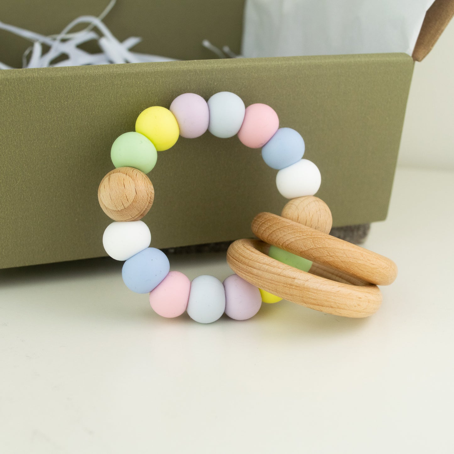 Rainbow Baby Gift Box - Dummy Clip and Teether