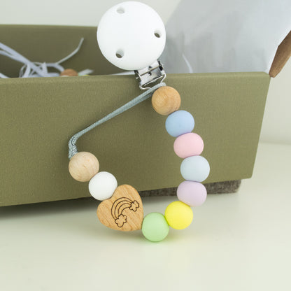 Rainbow Baby Gift Box - Dummy Clip and Teether