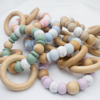 Non-Personalised Teething Rattle - The marble collection