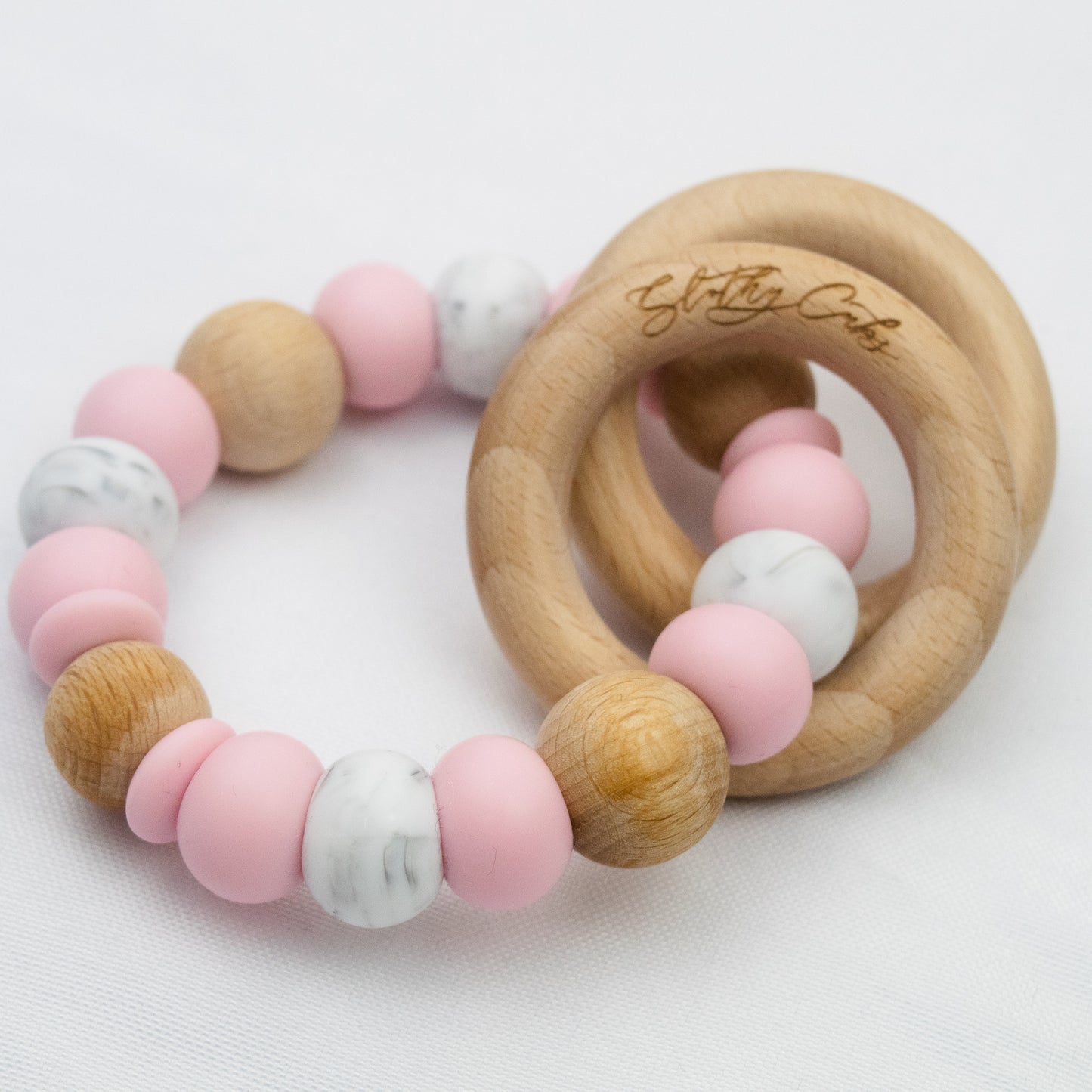 Non-Personalised Teething Rattle - The marble collection